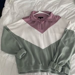 Multicolored quarter zip